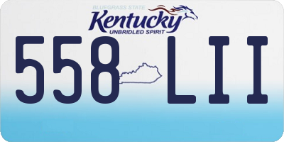 KY license plate 558LII