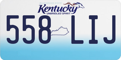 KY license plate 558LIJ