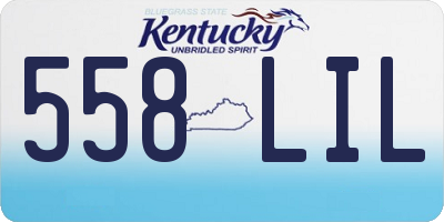 KY license plate 558LIL