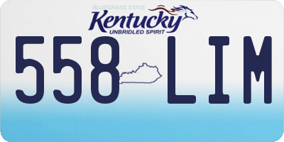 KY license plate 558LIM