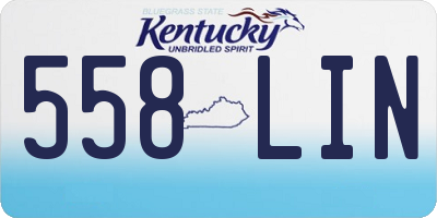 KY license plate 558LIN
