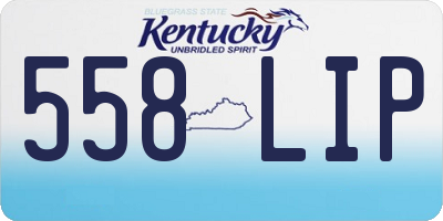 KY license plate 558LIP