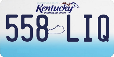 KY license plate 558LIQ
