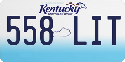 KY license plate 558LIT
