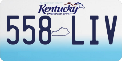 KY license plate 558LIV