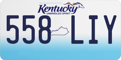 KY license plate 558LIY