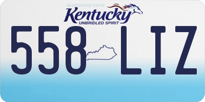 KY license plate 558LIZ