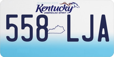 KY license plate 558LJA