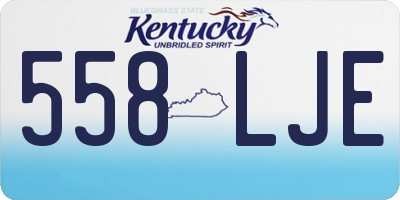 KY license plate 558LJE
