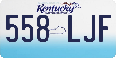 KY license plate 558LJF