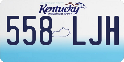 KY license plate 558LJH