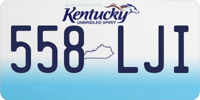 KY license plate 558LJI