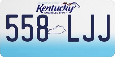 KY license plate 558LJJ