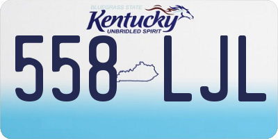 KY license plate 558LJL