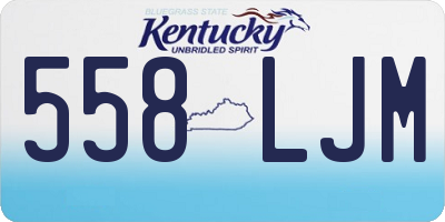 KY license plate 558LJM