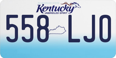 KY license plate 558LJO