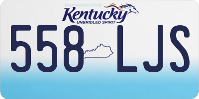 KY license plate 558LJS