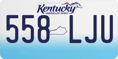 KY license plate 558LJU