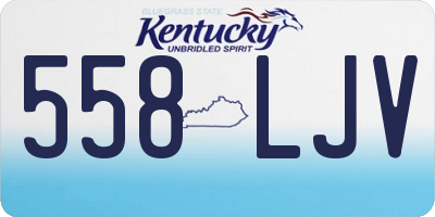 KY license plate 558LJV
