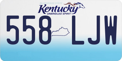 KY license plate 558LJW
