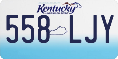 KY license plate 558LJY