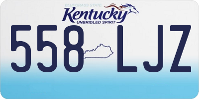KY license plate 558LJZ