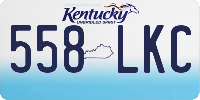 KY license plate 558LKC