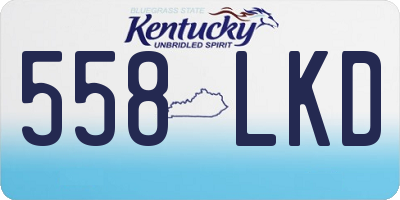 KY license plate 558LKD