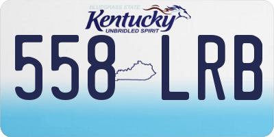 KY license plate 558LRB