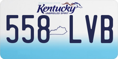 KY license plate 558LVB
