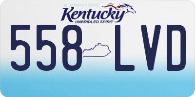 KY license plate 558LVD