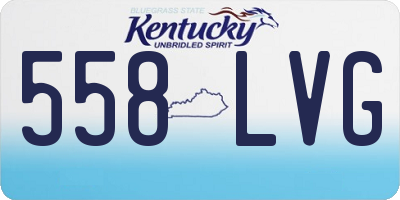 KY license plate 558LVG