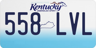 KY license plate 558LVL