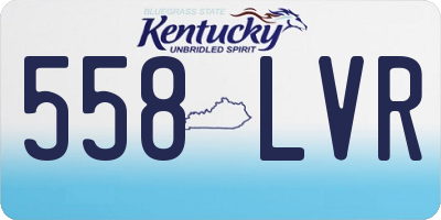 KY license plate 558LVR