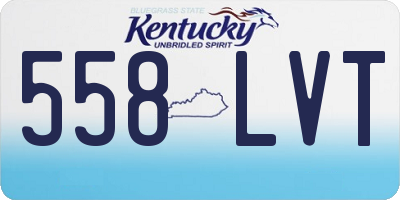 KY license plate 558LVT