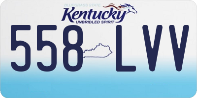 KY license plate 558LVV