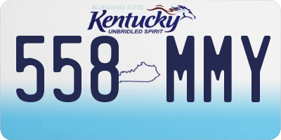 KY license plate 558MMY