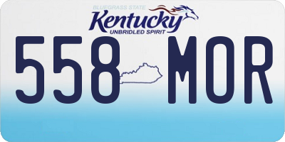 KY license plate 558MOR