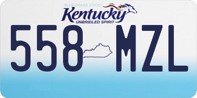 KY license plate 558MZL
