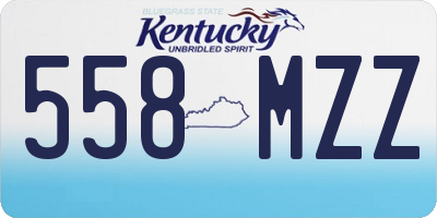 KY license plate 558MZZ