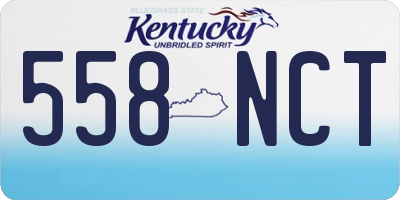 KY license plate 558NCT