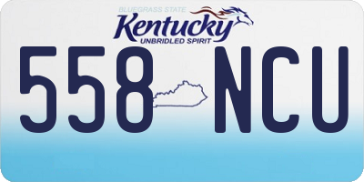 KY license plate 558NCU