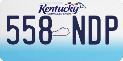KY license plate 558NDP