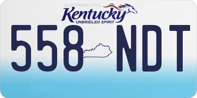 KY license plate 558NDT