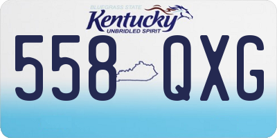 KY license plate 558QXG