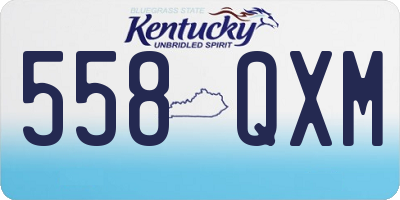 KY license plate 558QXM
