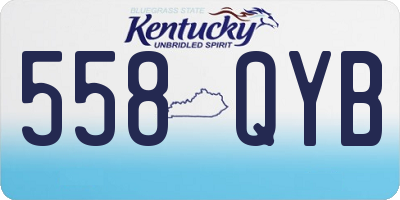 KY license plate 558QYB