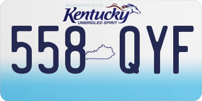 KY license plate 558QYF