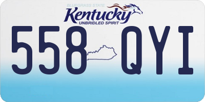 KY license plate 558QYI