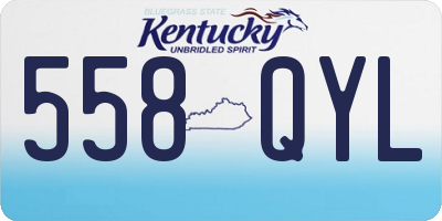 KY license plate 558QYL